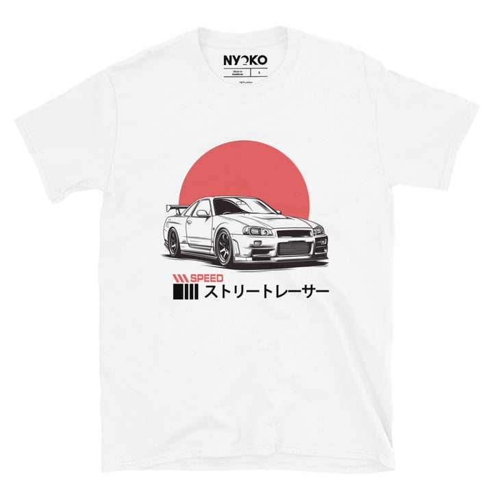 LAND OF THE RISING SUN JDM R34 Short-Sleeve Unisex T-Shirt